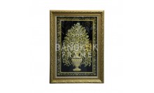 กรอบรูปผ้าปัก รูปดอกไม้